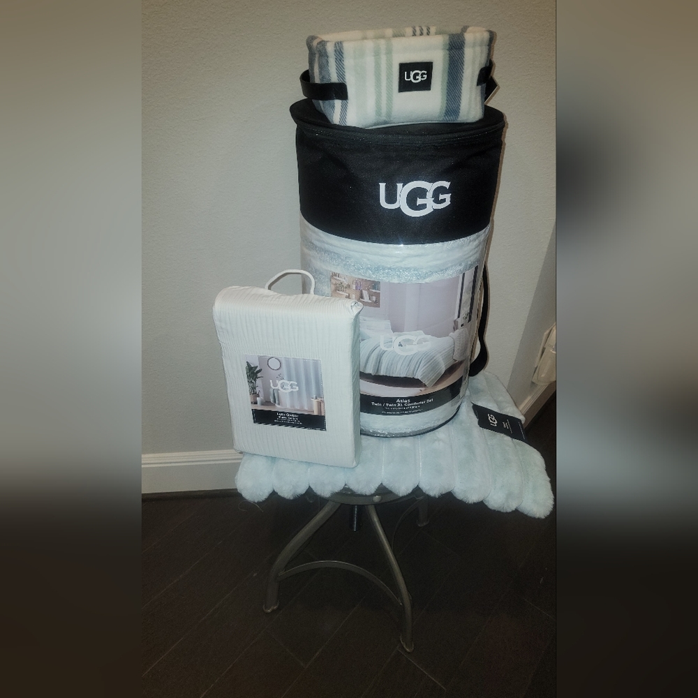 UGG bedding and bath set.